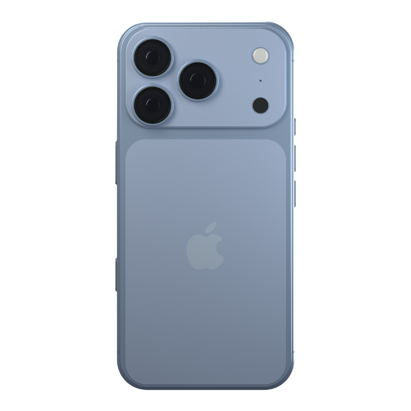iPhone 18 Pro Max azul, vista posterior