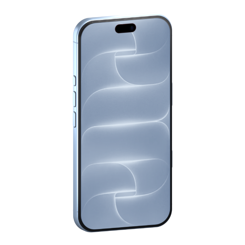 iPhone 18 Pro Max azul, vista frontal