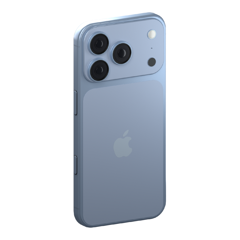 iPhone 18 Pro Max 256 GB eSIM Azul, vista en perspectiva