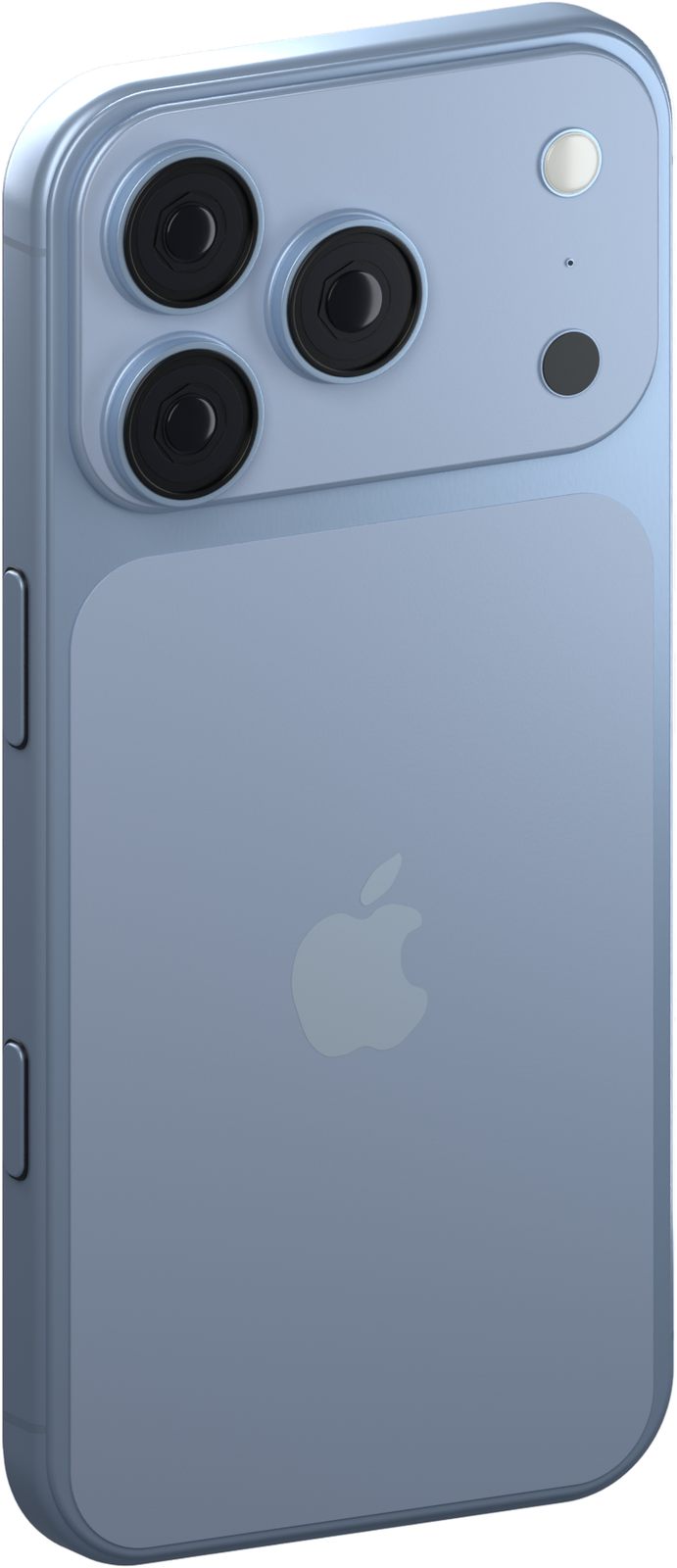 iPhone 18 Pro Max Azul, vista original en perspectiva